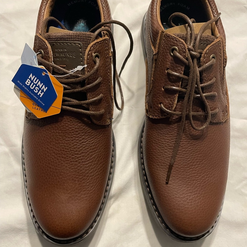 Nunn Bush Brown Leather Boots with Vintage Look